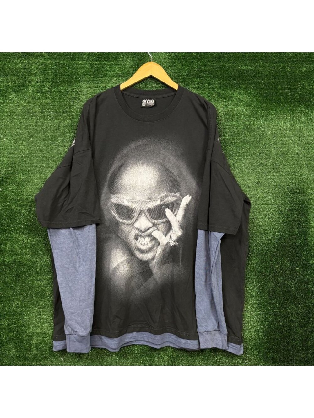 Rihanna 2005 20th Anniversary R20 Layered Oversized LS Shirt Size 2XL